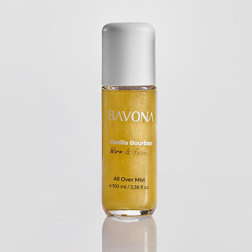 Vanilla Bourbon shimmer all-over fragrance mist by Bavona