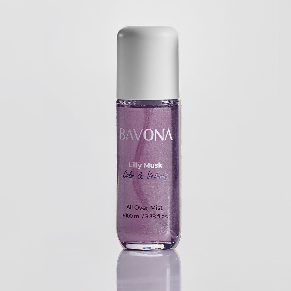 Lily Musk shimmer all-over fragrance mist by Bavona