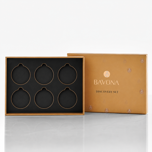 Bavona Build Your Own Discovery Set — kraft keepsake box with six 5g perfume butter slots
