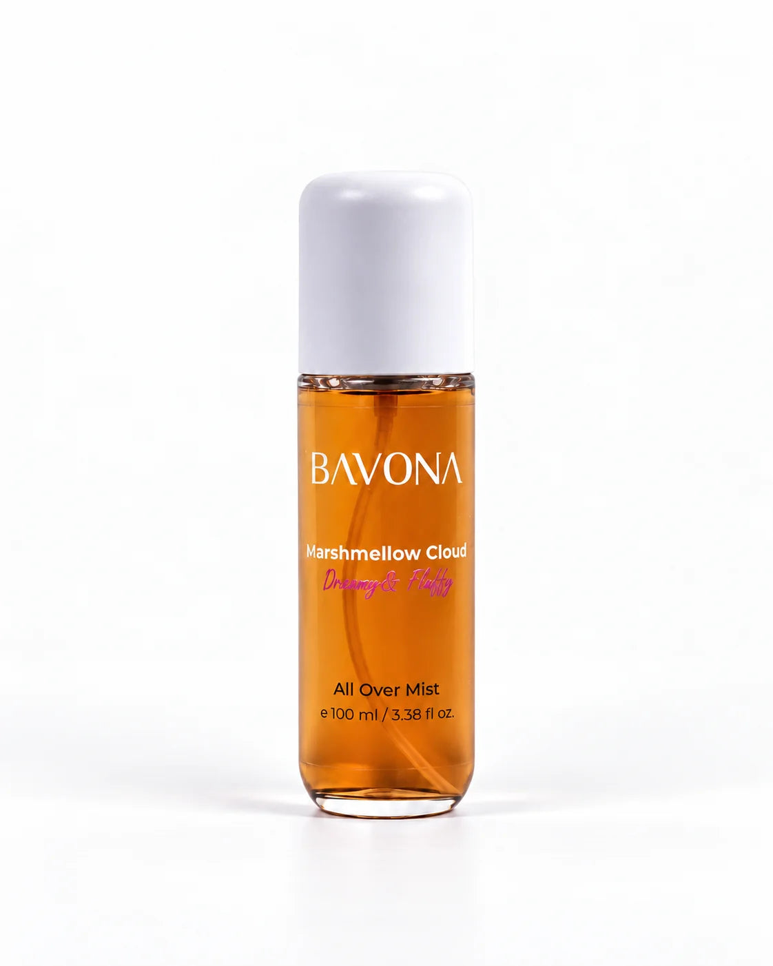 Bavona Marshmallow Cloud hair & body mist, 100 ml clear bottle on a white background